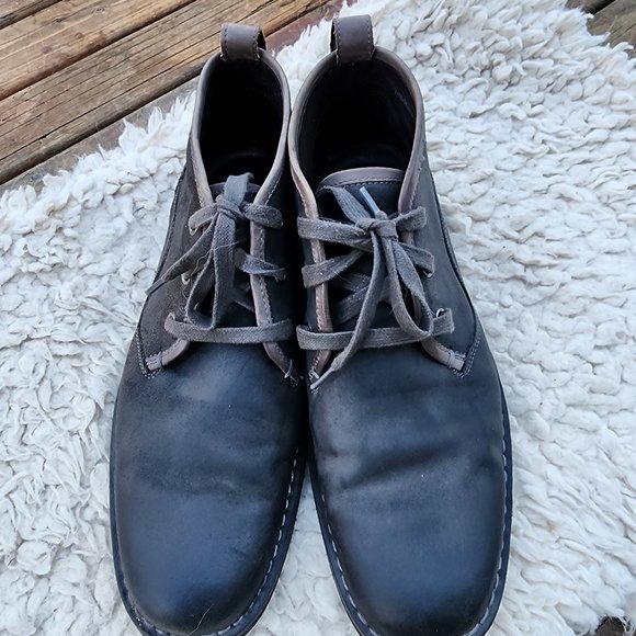 John Varvatos Men Gray Black Suede Leather Hipster Ankle Chukka Boots Size 9.5M main image 13